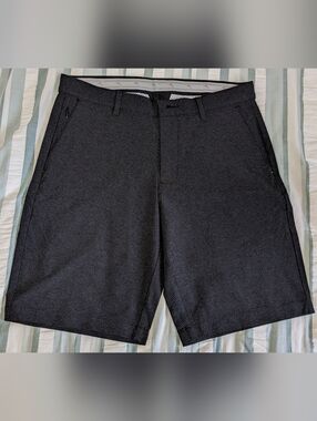 Men's Tommy Bahama Chip Shot Flat Front 10" Shorts Black Waist Size 32